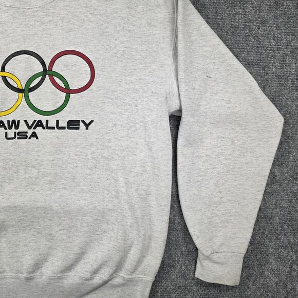 Vintage Squaw Valley USA Olympics Sweatshirt Mens XL Gray Crewneck Pullover 90s - Picture 13 of 16